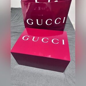 Gucci Red Gift Box and Bag